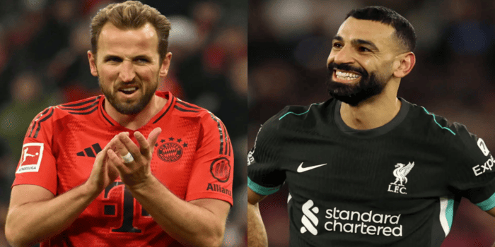 Foto: Harry Kane dan Mohamed Salah (Sumber: Goal)