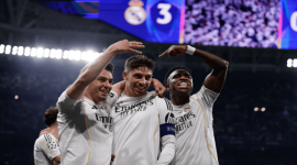 Foto: Para Pemain Real Madrid Melakukan Selebrasi Merayakan Gol ke Gawang Manchester City (Sumber: Real Madrid)