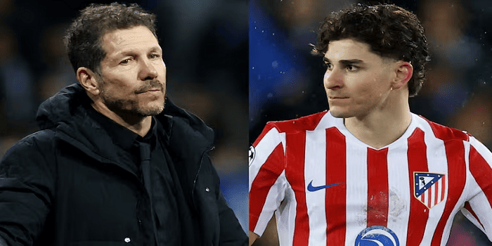 Foto: Diego Simeone dan Julian Alvarez (Sumber: Tn)