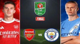Foto: Final Carabao Cup Arsenal Vs Manchester City (Sumber: Khel Now)