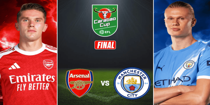 Foto: Final Carabao Cup Arsenal Vs Manchester City (Sumber: Khel Now)