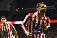 Foto: Pemain Atletico Madrid Sedang Melakukan Selebrasi (Sumber: Reuters)