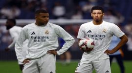 Foto: Kylian Mbappe dan Jude Bellingham (Sumber: Reuters/Susana Vera)