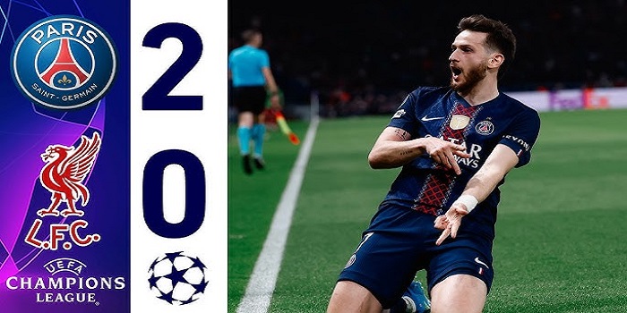 Foto: PSG Vs Liverpool Skor 2-0 (Sumber: YouTube)