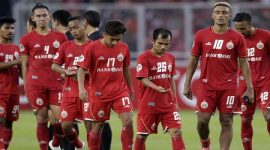 Foto: Pemain Persija Jakarta Tampak Lesu Usai Dikalahkan Ceres-Negros Pada Laga Piala AFC di SUGBK (Sumber: Bola.com/M Iqbal Ichsan)
