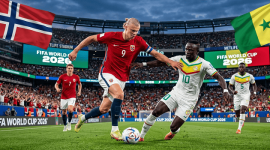 Norwegia Vs Senegal (Foto: Ilustrasi Ai)