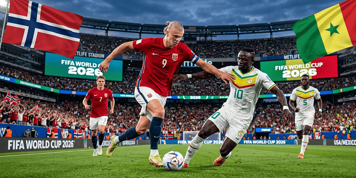Norwegia Vs Senegal (Foto: Ilustrasi Ai)