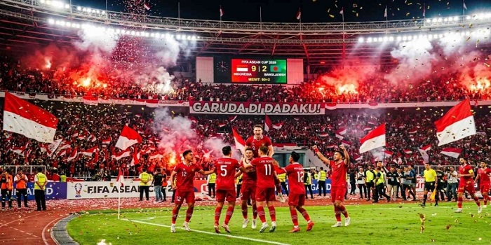 Foto: Visual Gambar Selebrasi Pemain  Indonesia/Gemini Ai